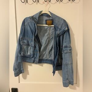 American Eagle Outfitters Light Blue Denim Jacket - Casual Jean Jacket